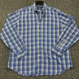 Nautica Button Down Shirt Men Extra Large Plaid Long Sleeve Collared Cotton XL